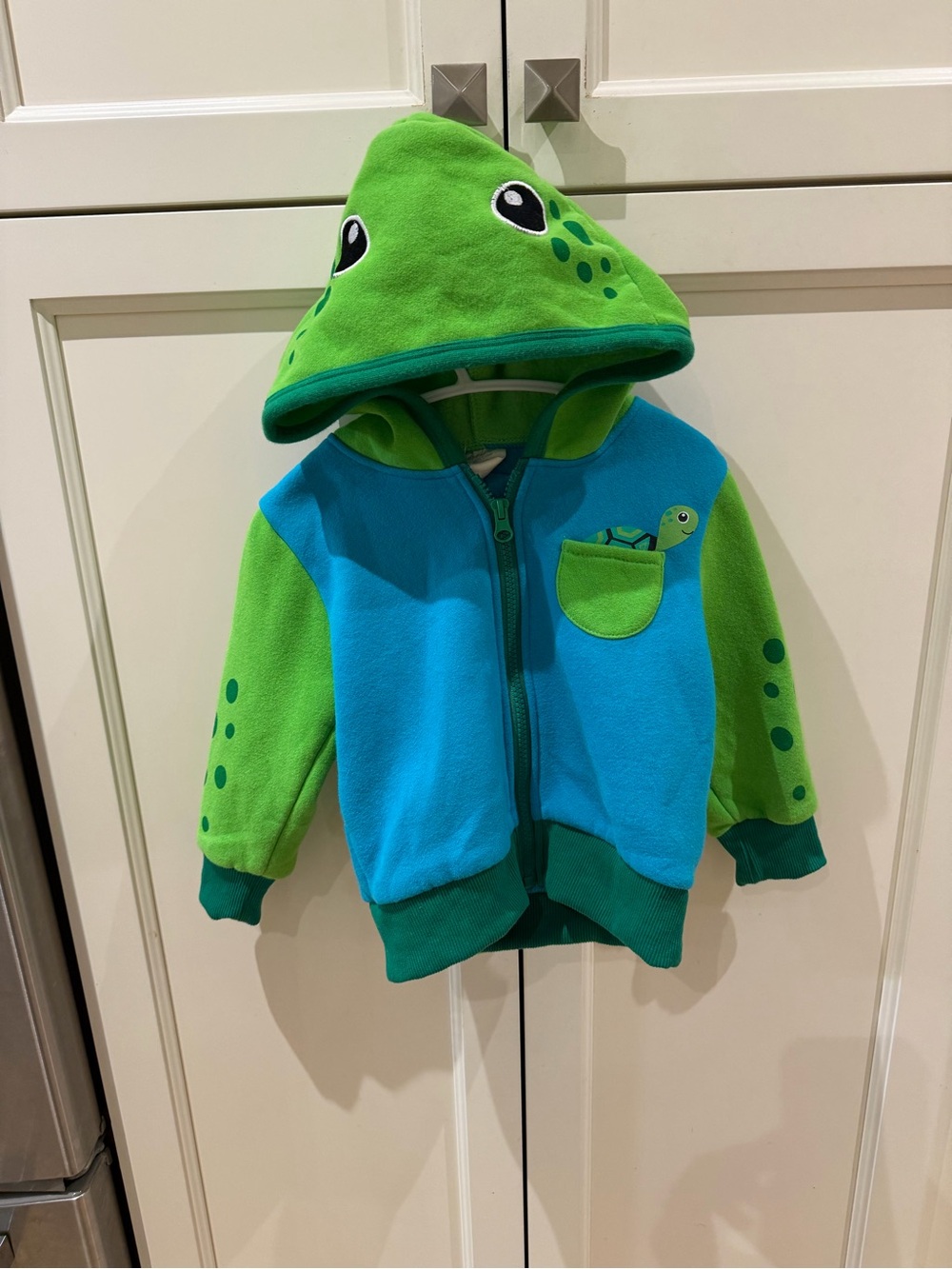 Doodle pants 18m Kids Blue & Green Turtle Hoodie Jacket